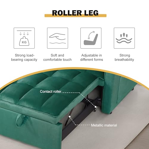 Black Sleeper Sofa Bed with Pullout Bed B232624