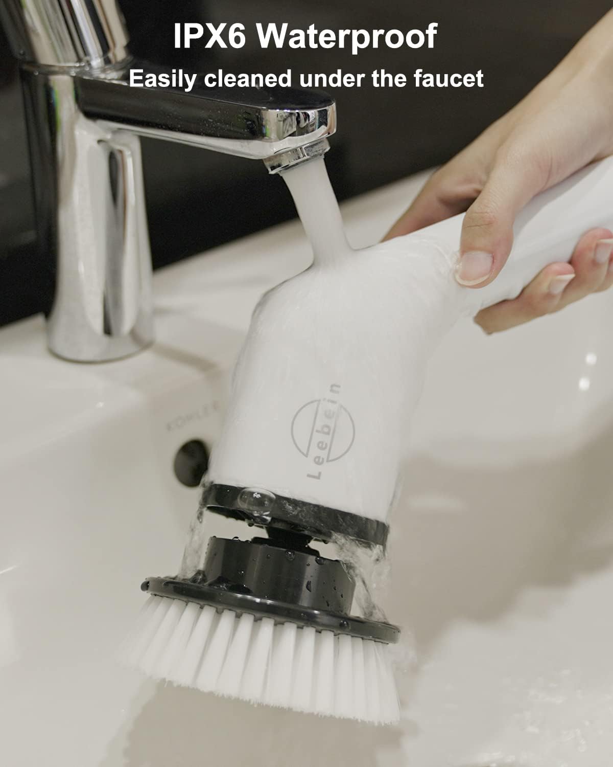 Cordless Electric Spin Scrubber with 8 Replaceable Brush Heads T1887