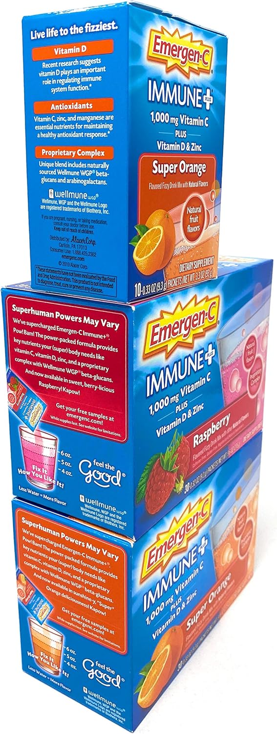 Super Orange and Raspberry Dietary Supplement Fizzy Drink Mix Powder K571