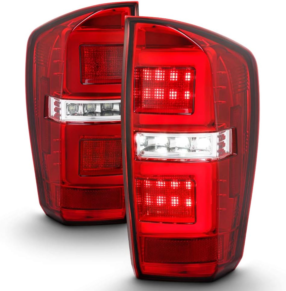 For 2016-2019 Toyota Tacoma Full LED Tail Lights Black Smoked C1545