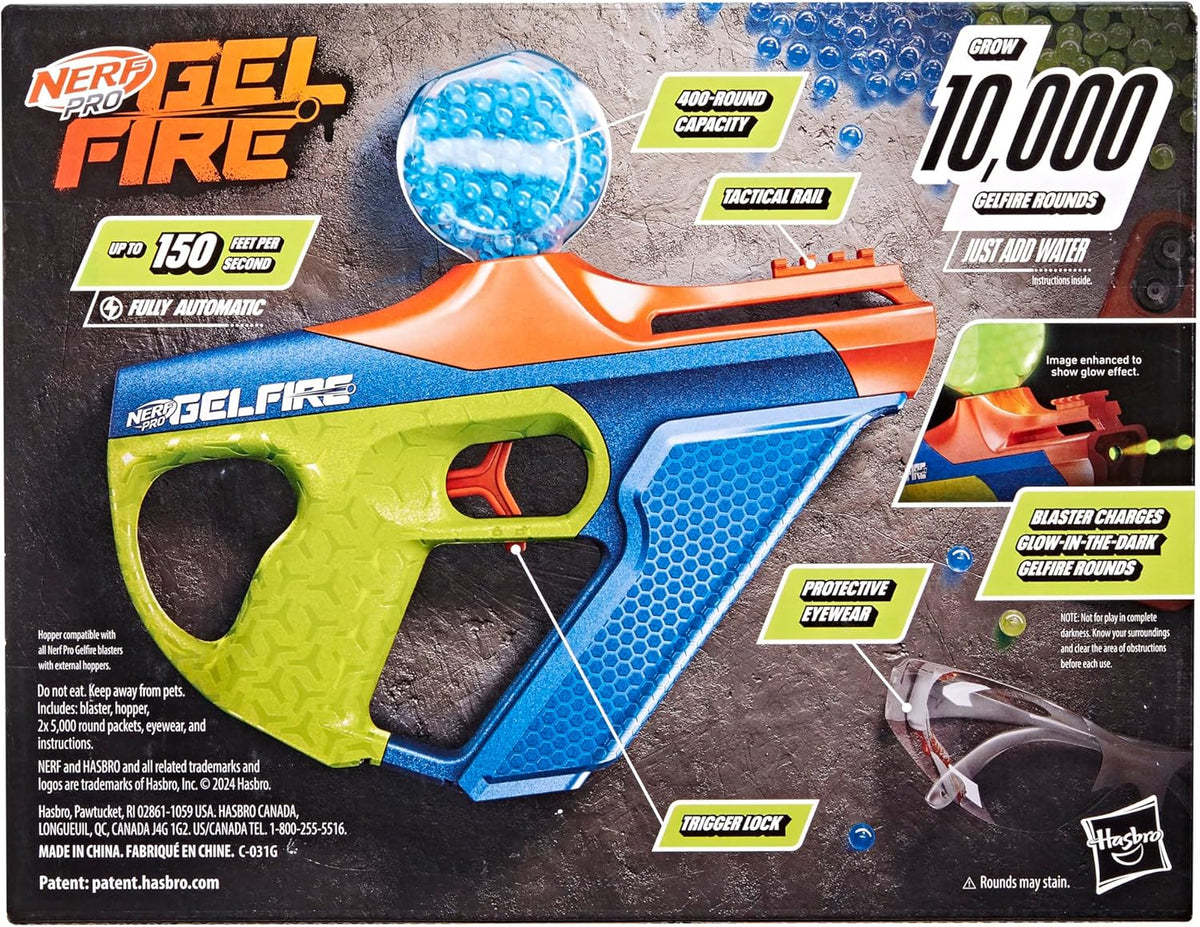 150 FPS Full Auto Blaster, 10,000 Rounds, Glow in The Dark H696052