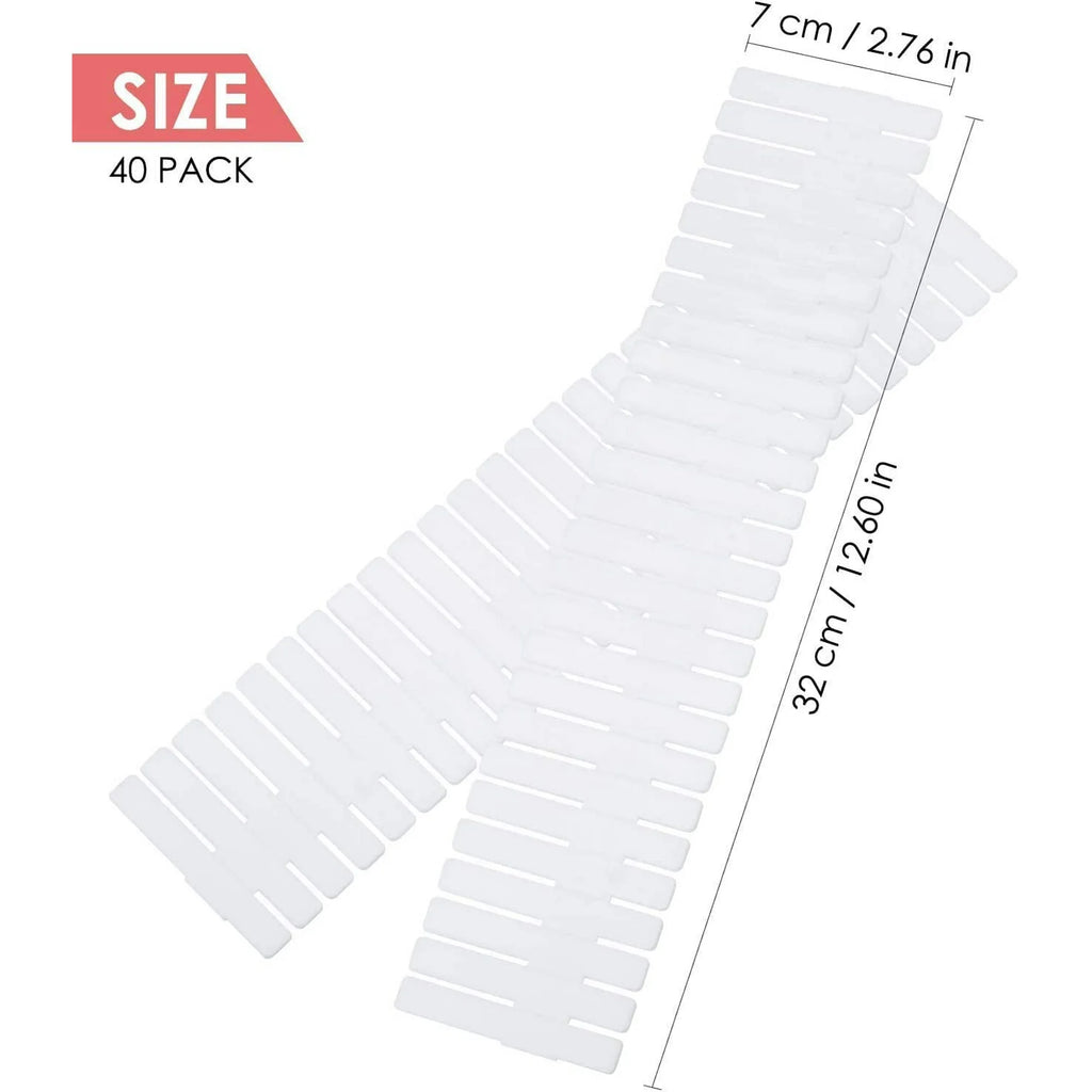 40 Pack White Drawer Dividers Organizer Set H938939