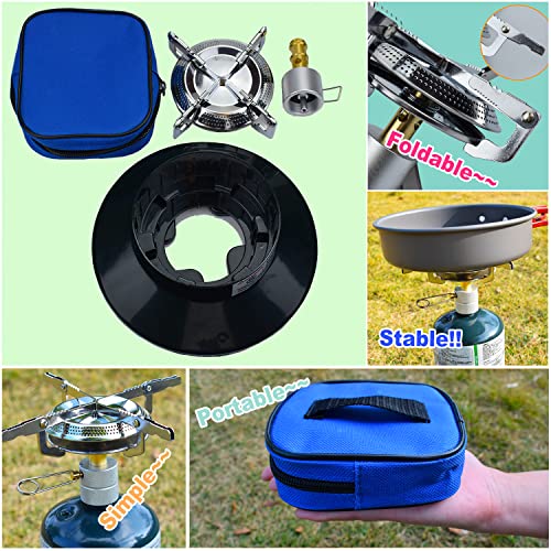 Propane Stove Portable Camping Gas Stove 10,000 BTU Single Adjustable Burner with Carrying Case A3838
