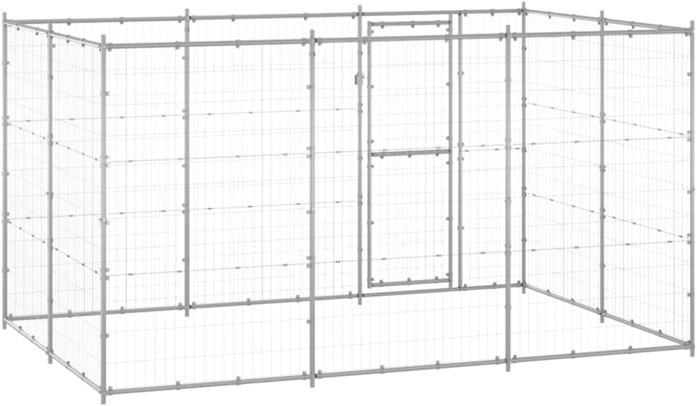 Galvanized Steel Outdoor Dog Kennel 78.1 ft2 C2669