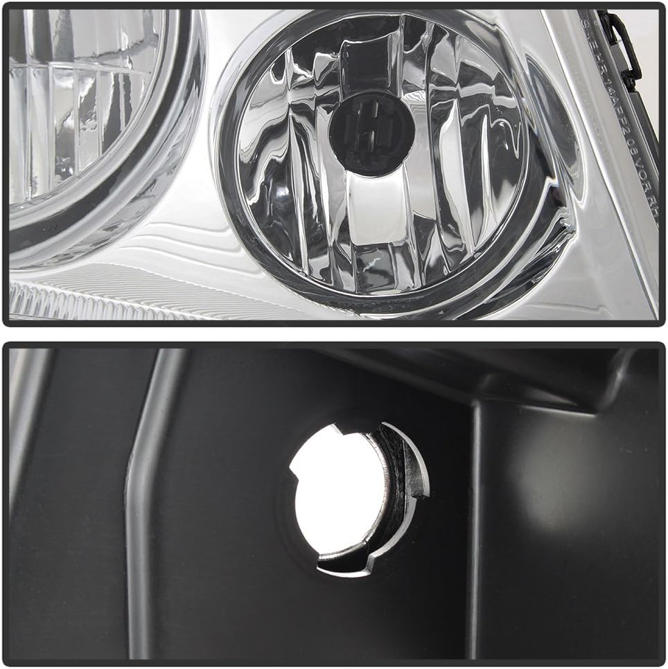 Chrome Headlights Pair Set D3511