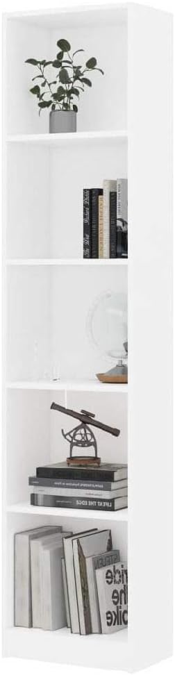 3-Tier White Chipboard Bookcase S101