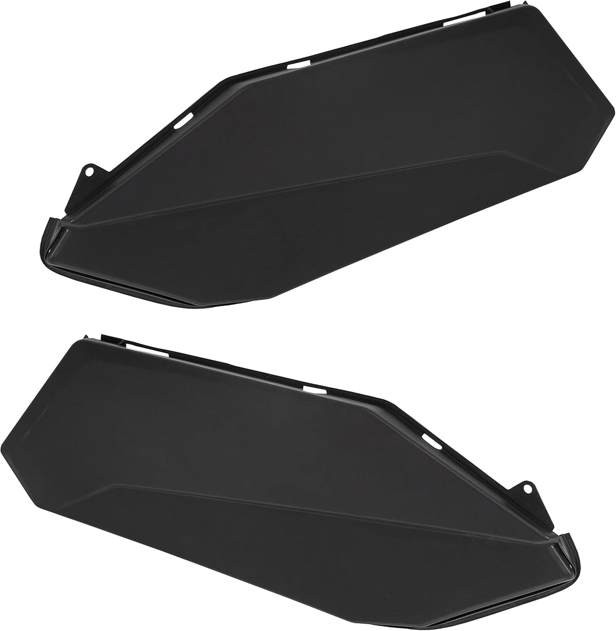 Lower Door Panel Insert with Metal Frame Black Pair O7925
