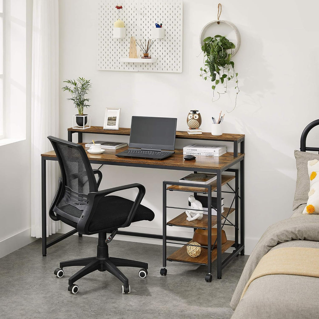 Computer Desk with Monitor Stand and Storage Shelves R919116