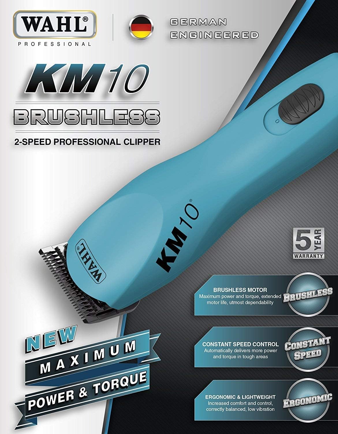 2 Speed Brushless Professional Animal Clipper with 4 oz. Clipper Oil Y1805
