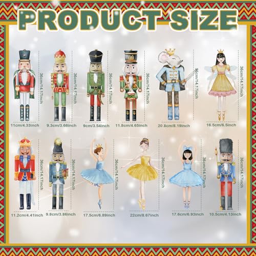 12 Pcs Christmas Nutcracker Yard Signs with Stakes P2832