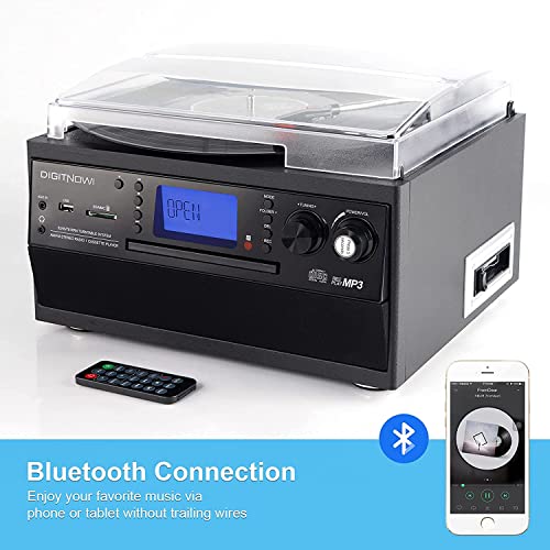 Bluetooth Record Player Turntable with Stereo Speaker R298