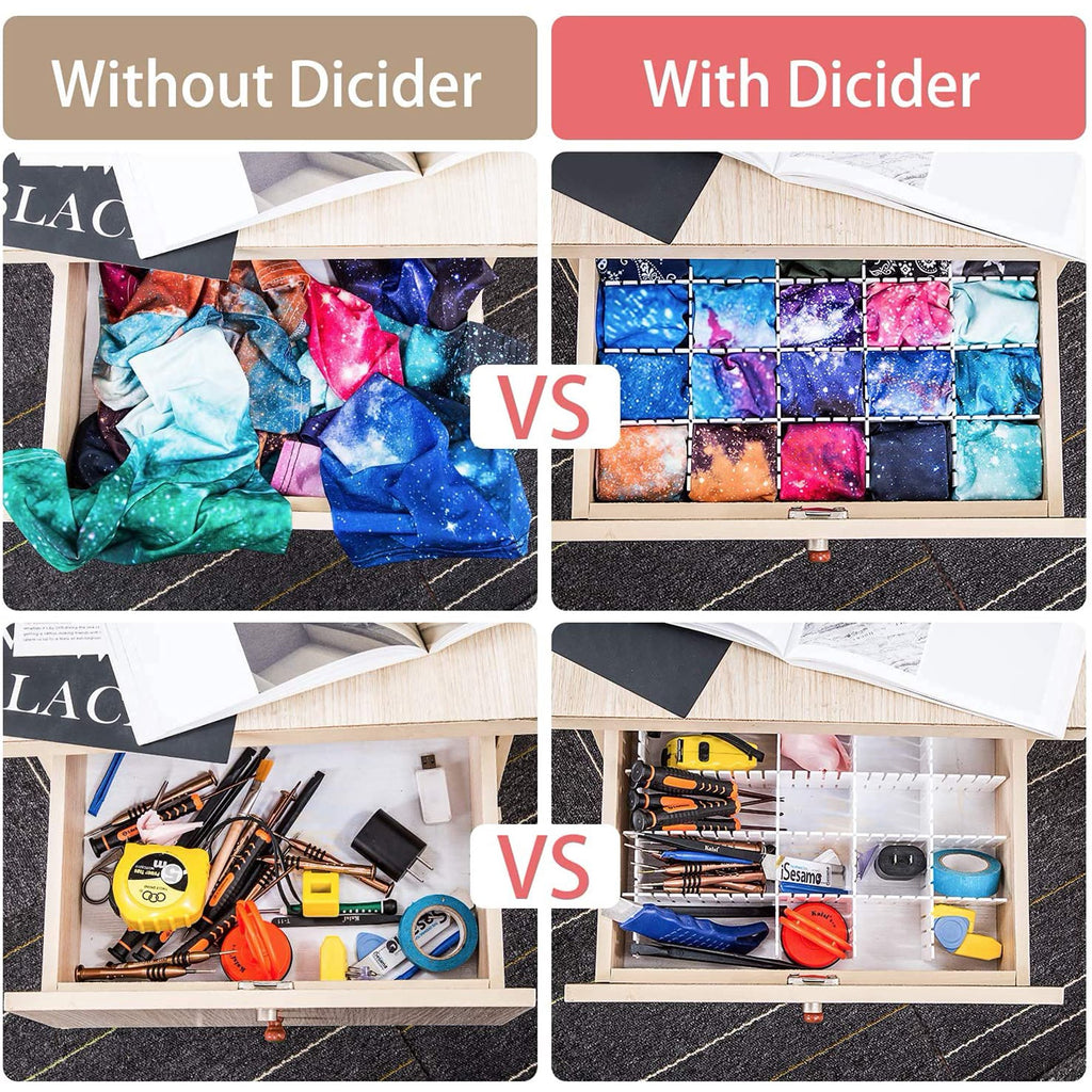 40 Pack White Drawer Dividers Organizer Set H938939