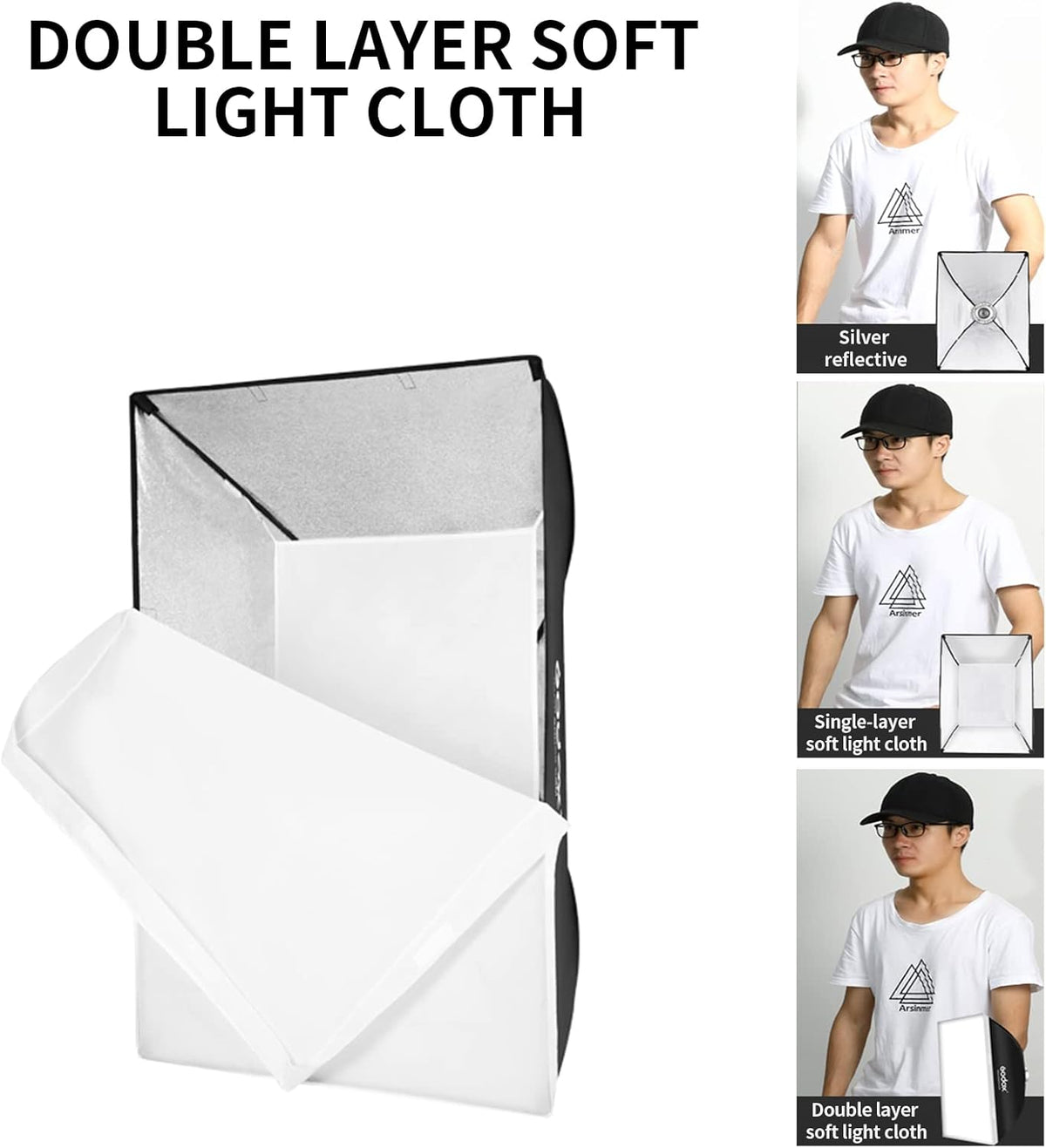 60x90cm Portable Strip Rectangle Softbox Reflector with Bowens Mount and Carry Bag V91299