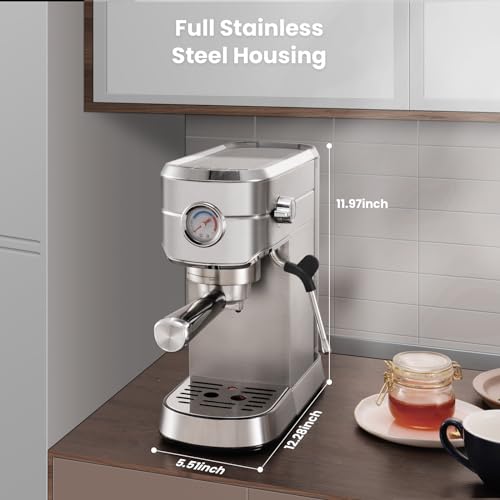 Beige Espresso Machine with Milk Frother X9498