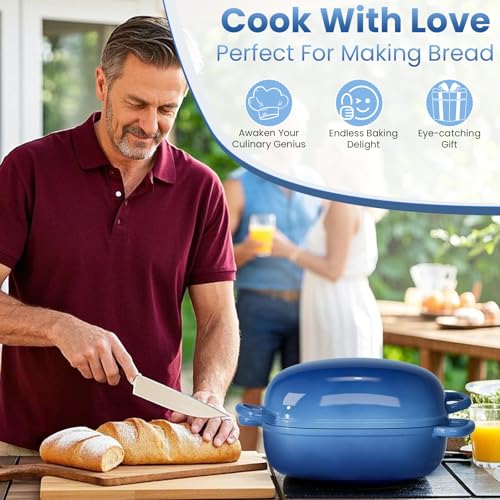 Blue Oval Cast Iron 2.5QT Dutch Oven with Lid U195050