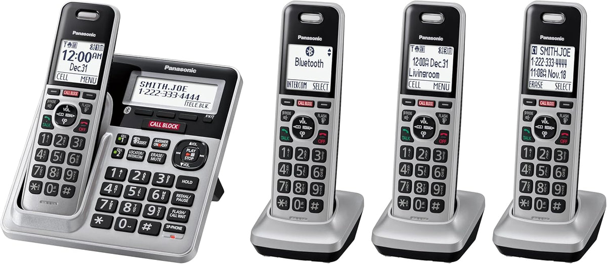 4-Handset DECT 6.0 Bluetooth Phone Bundle I16565