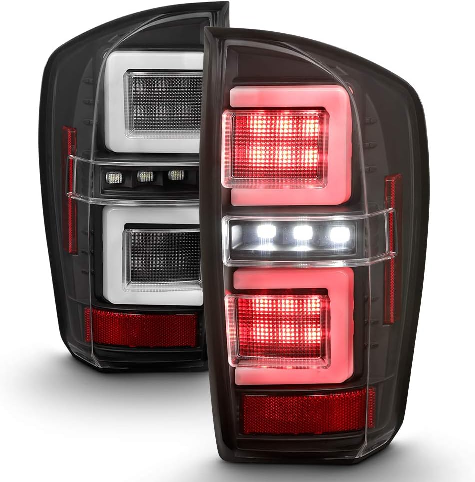 For 2016-2019 Toyota Tacoma Full LED Tail Lights Black Smoked C1545