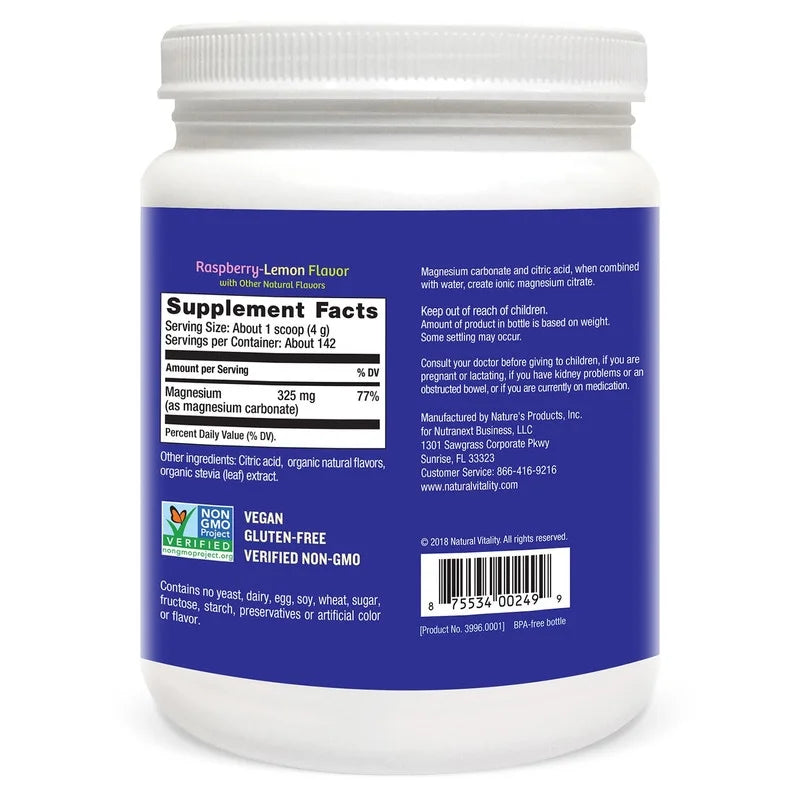 Raspberry-Lemon Magnesium Citrate Supplement 20 Ounce S925