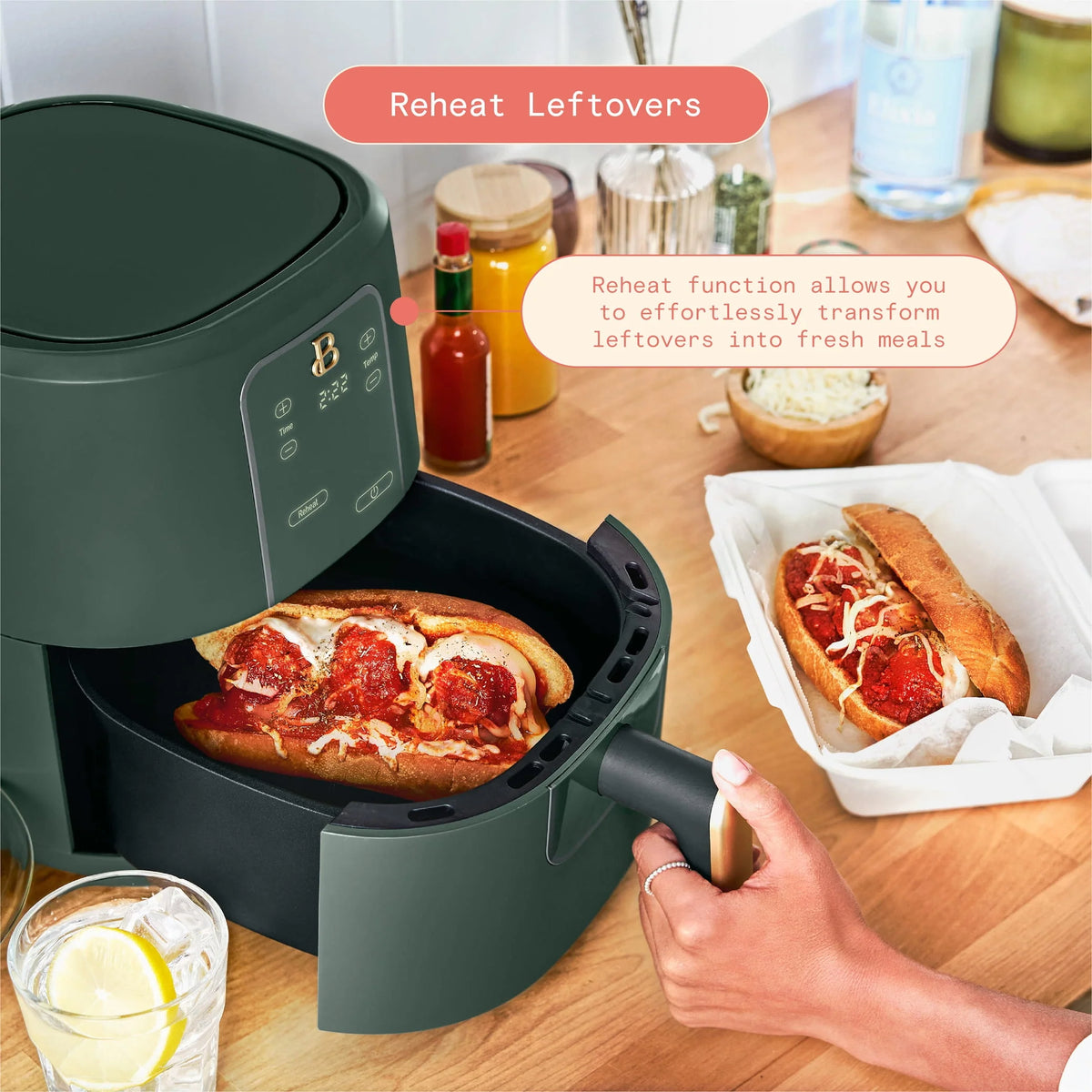 3 Qt White Air Fryer X7425