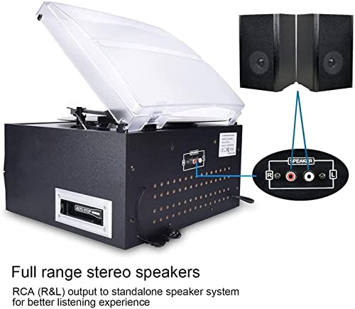 Bluetooth Record Player Turntable with Stereo Speaker R298