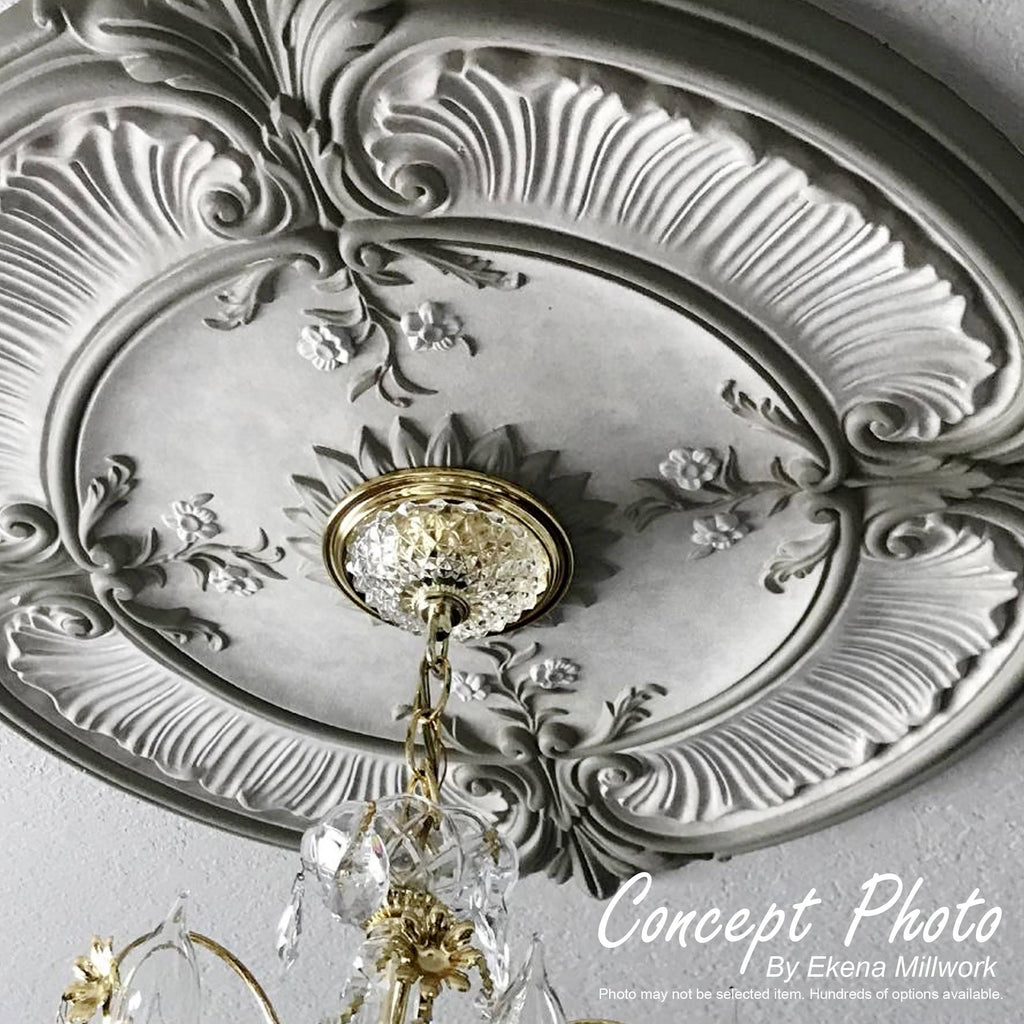 Blackthorn Ceiling Medallion Hand-Painted Polished Copper V831607