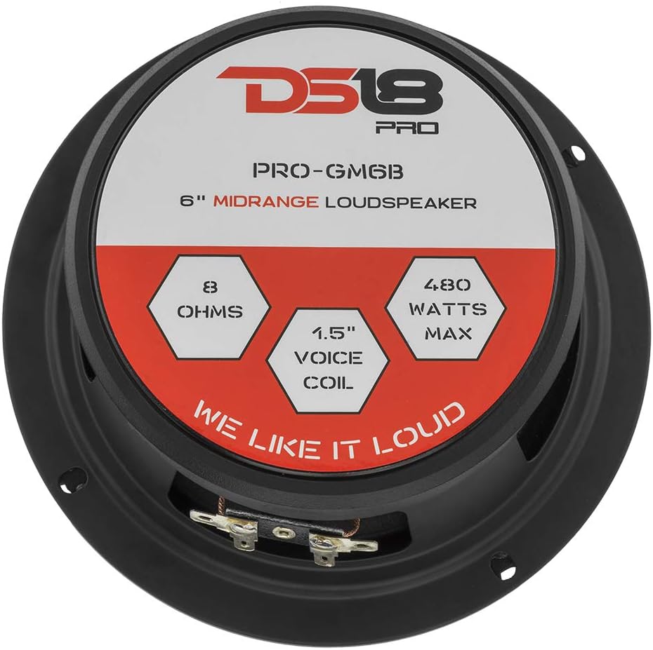 6.5 Midrange Car Door Speakers 480W Max 8 Ohms (2 Speakers) V1491