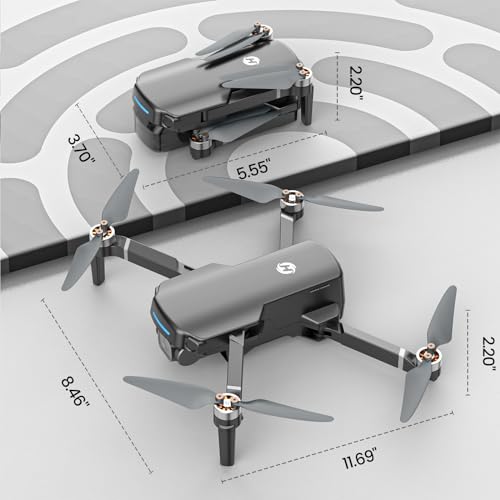 GPS Drone with 4K UHD Camera, Foldable FPV RC Quadcopter with Brushless Motor W174619