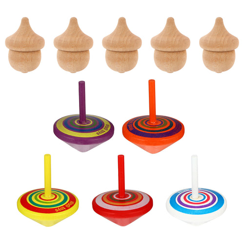 10pcs Wooden Tops Toy P224