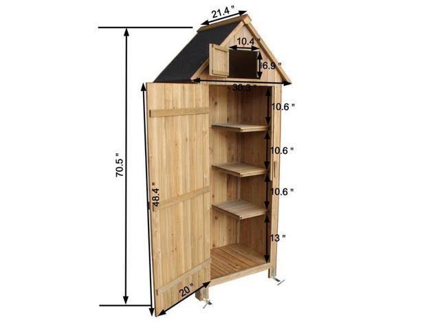 Brown Solid Wood Tool Shed R45968