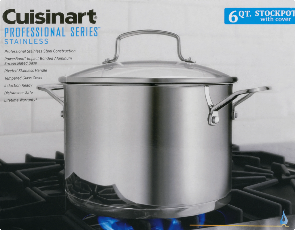 6 QT Stainless Stockpot with Cover H7903