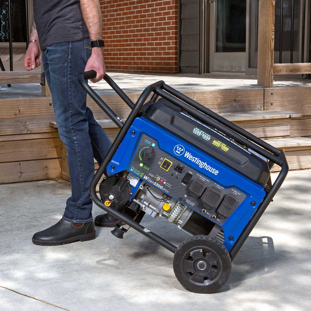 6500 Watt Dual Fuel Portable Generator with CO Sensor M9831
