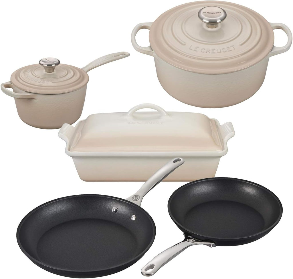 Enameled Cast Iron and Nonstick 8 Piece Cookware Set C3868
