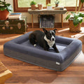 Orthopedic Rectangular Bolster Cat Dog Bed with Removable Cover P222085