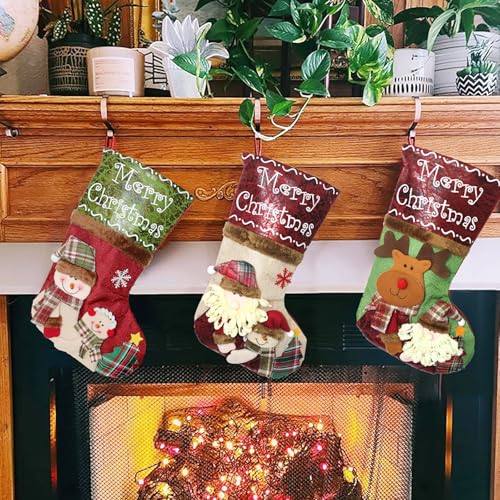 Set of 3 Christmas Stockings T18890