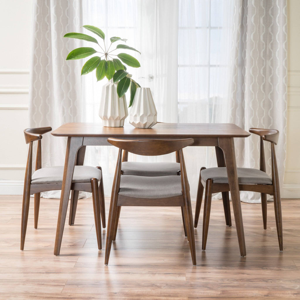 5 Piece Walnut Finish Dining Set M512098