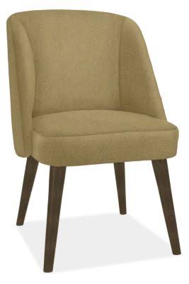 Modern Cora Side Chair in Tatum Moss with Charcoal Legs Green Brown Performance Fabric C20771