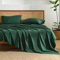 Emerald Green Microfiber Sheet Set California King 4 Pieces Deep Pocket S305