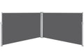 Dark Gray Retractable Screen Awning for Patio Garden D30237