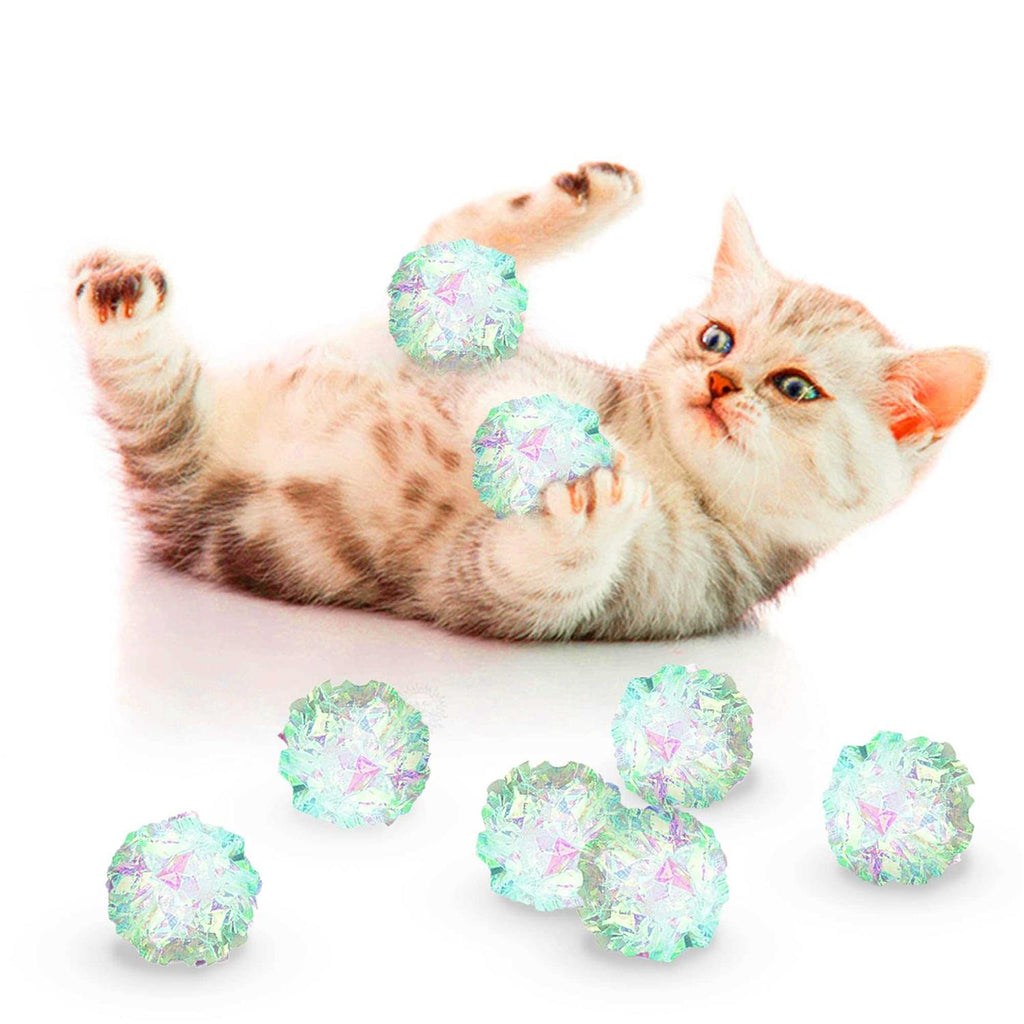 Clear Mylar Cat & Ferret Crinkle Balls & Chase Toy M669811