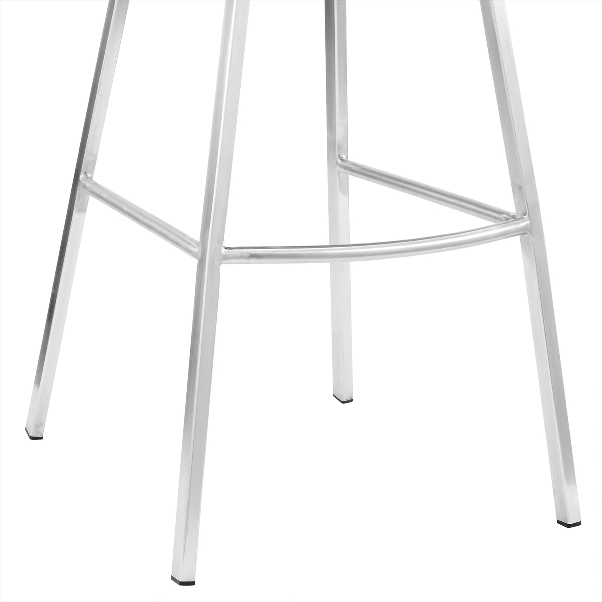 White/Steel Faux Leather Swivel Counter Stool W732268