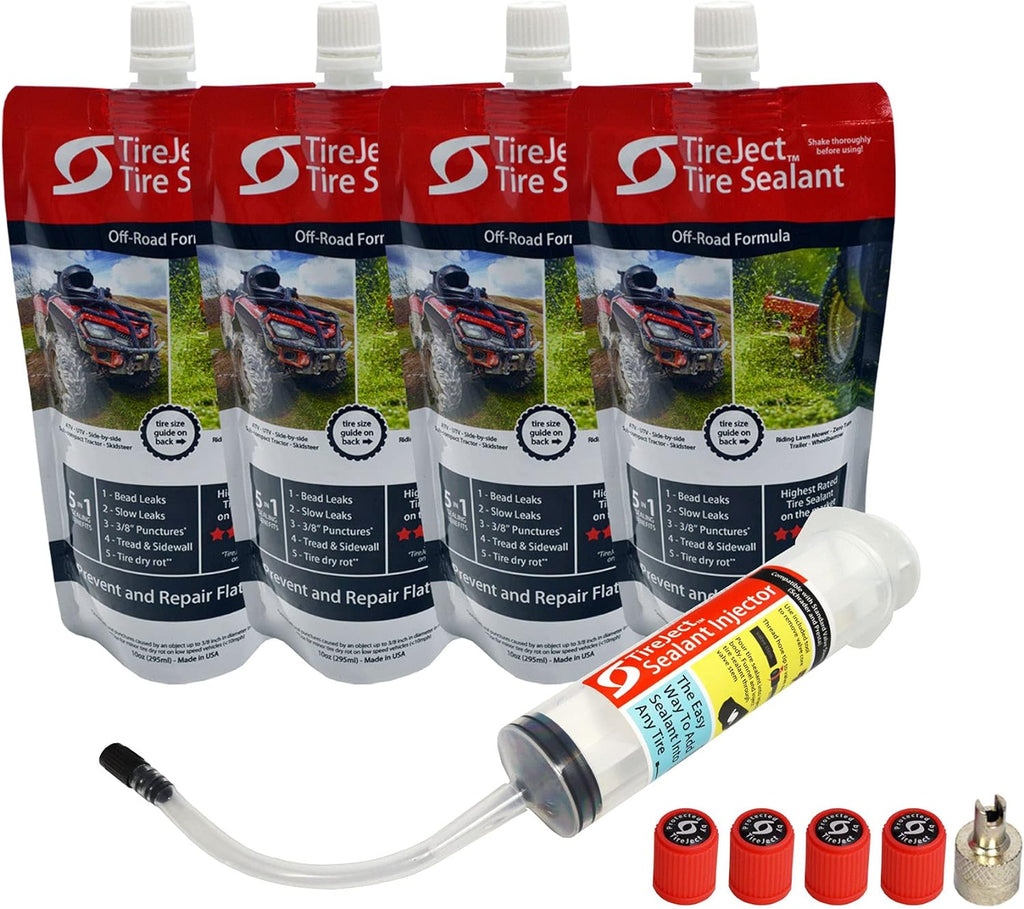 5-in-1 Flat Tire Protection Kit with Sealant Injector, Pack of 2 F2321