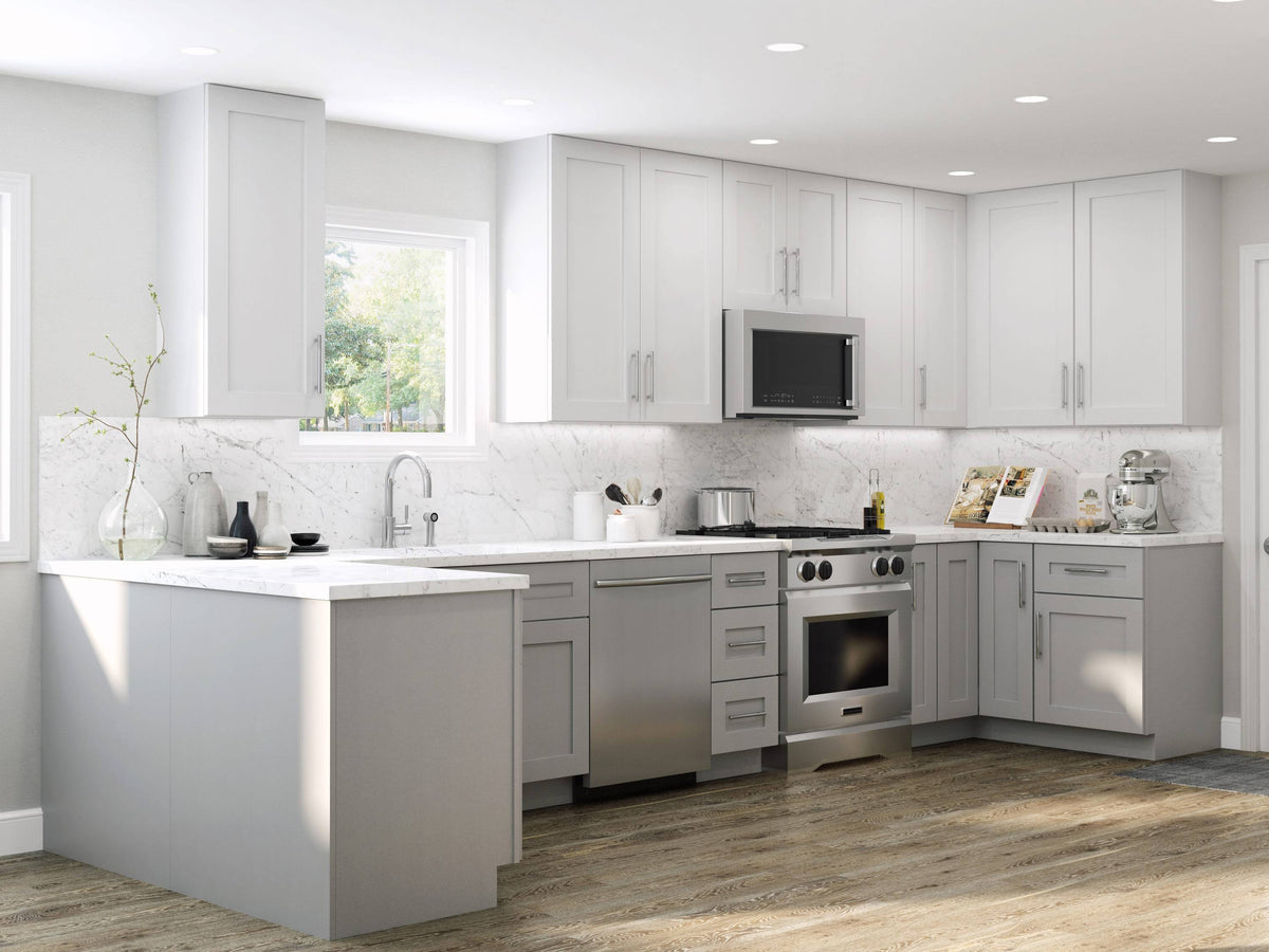 Veiled Gray Shaker Assembled Plywood Wall Kitchen Cabinet Z829422