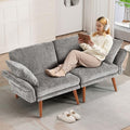 Grey Chenille 2 Seat Loveseat Sofa C6364