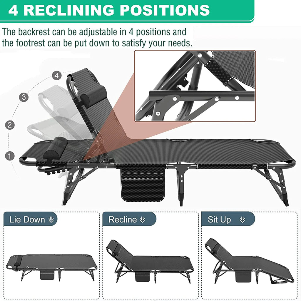 Folding Sleeping Cot with Mattress and Pillow U845352