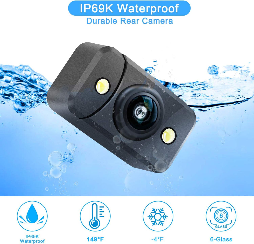 Wireless Backup Camera with 5 Inch Monitor and HD 1080P Night Vision Waterproof Camera C61457