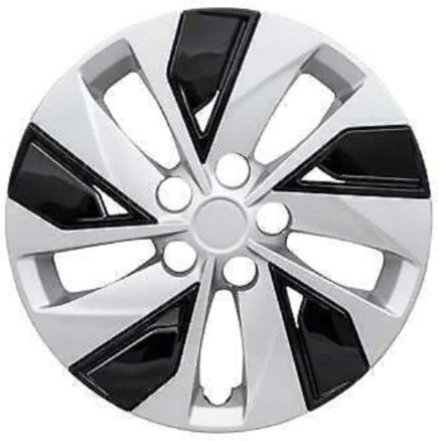 16" Silver Black Hubcap Wheelcover Pack of 2 A37016