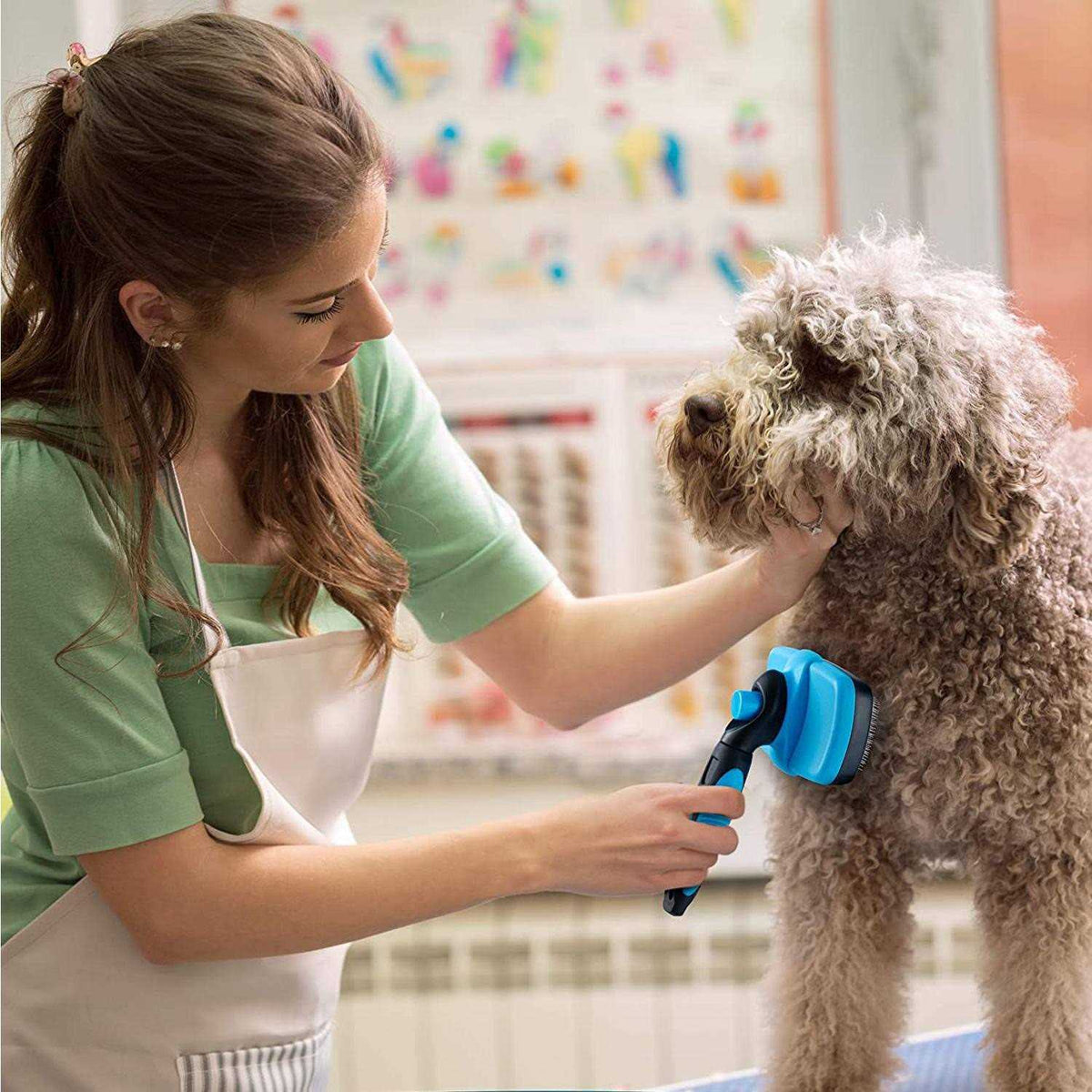 Self Cleaning Dog Slicker Brush M64617