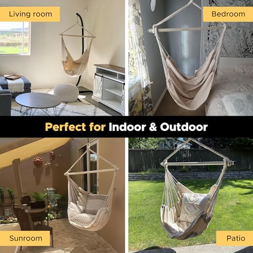 Hammock Chair Swing with Steel Bar Z532