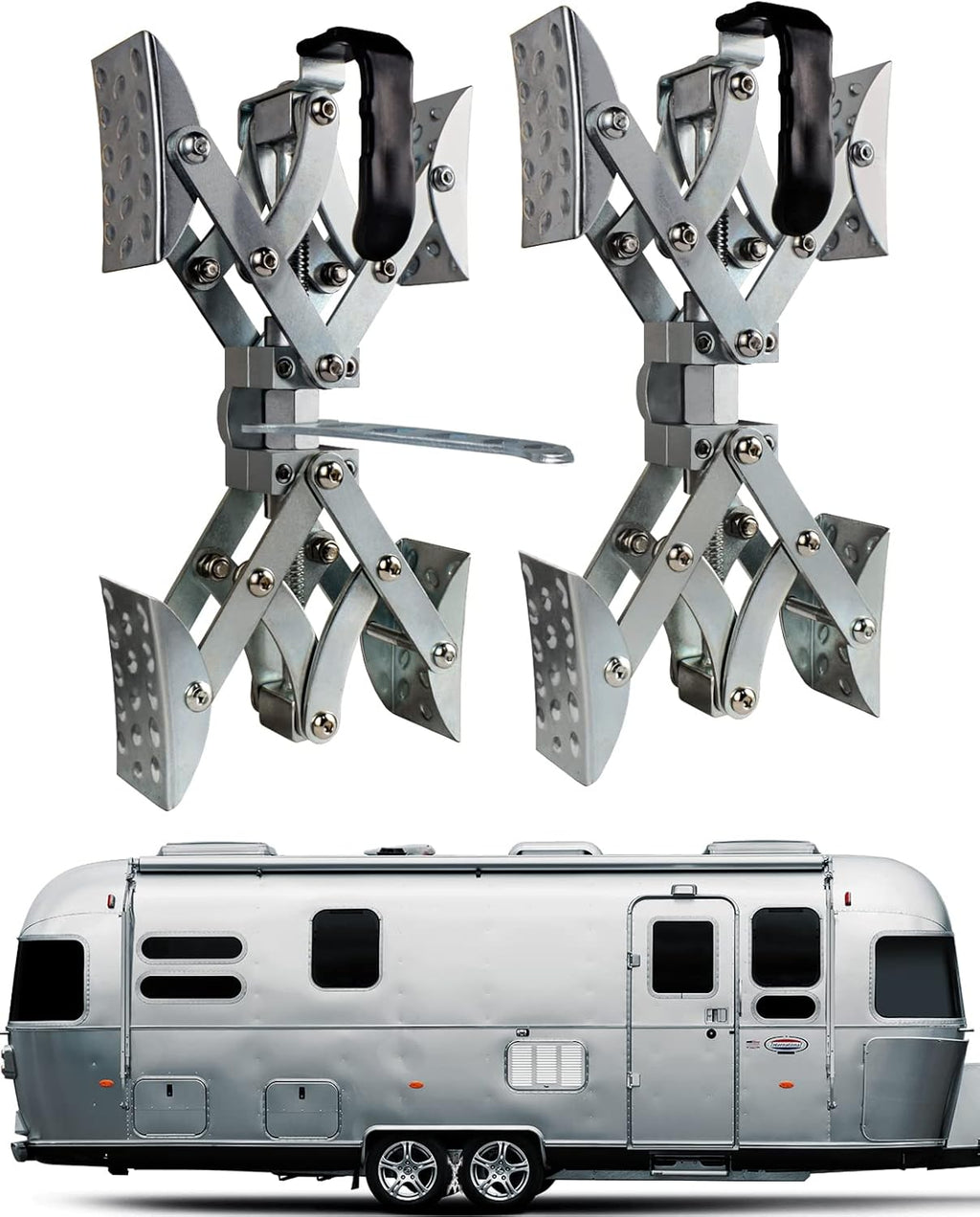 Wheel Stabilizer Chocks for Travel Trailers Camper Tire Anti-Move Scissor 1Pack Pack of 2 C8008