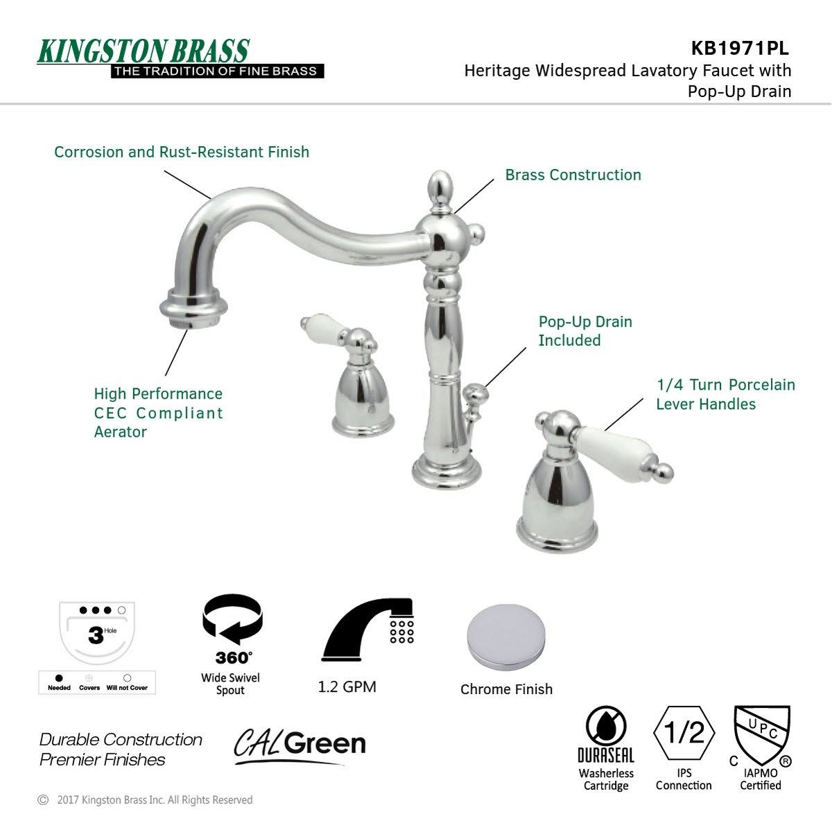 8x22 Widespread Bathroom Faucet, Brushed Nickel I3162